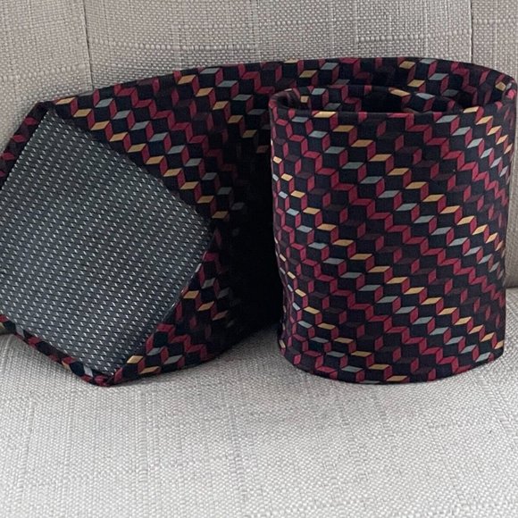 Peebles Exective Collection Men Tie Multi Color 100% Silk Nectie Handmade - Picture 8 of 10